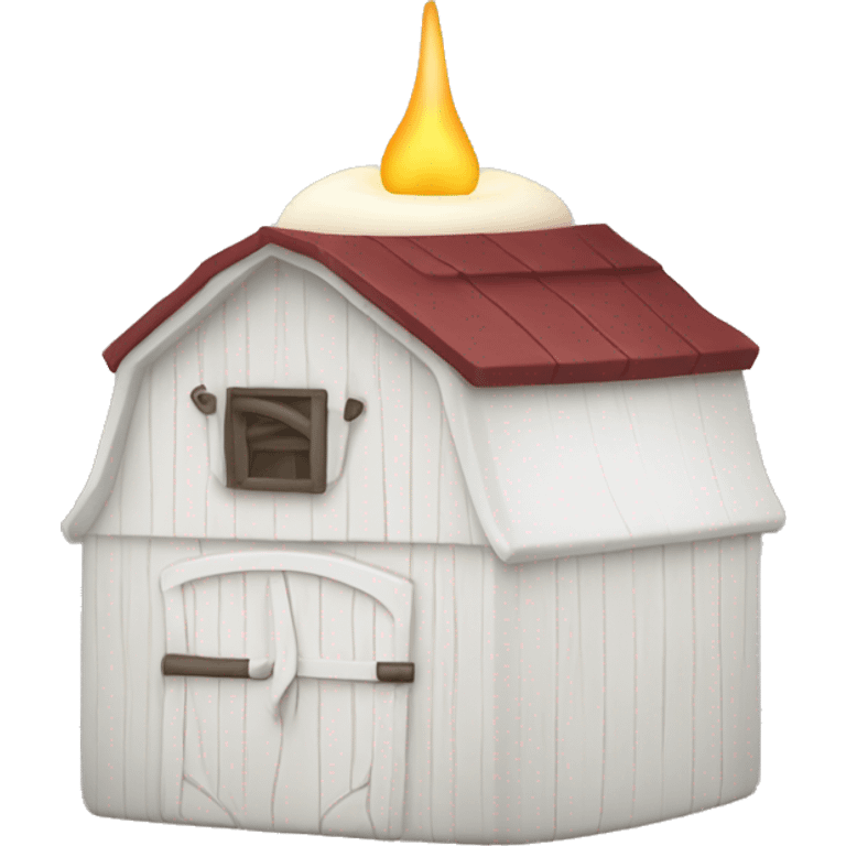 White barn vanilla candle  emoji