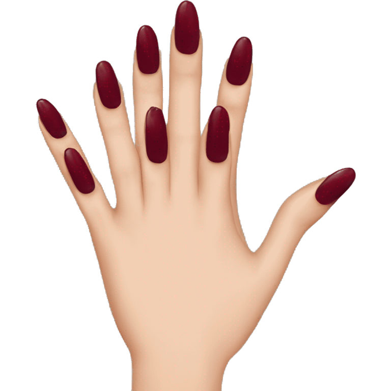 dark red nails emoji