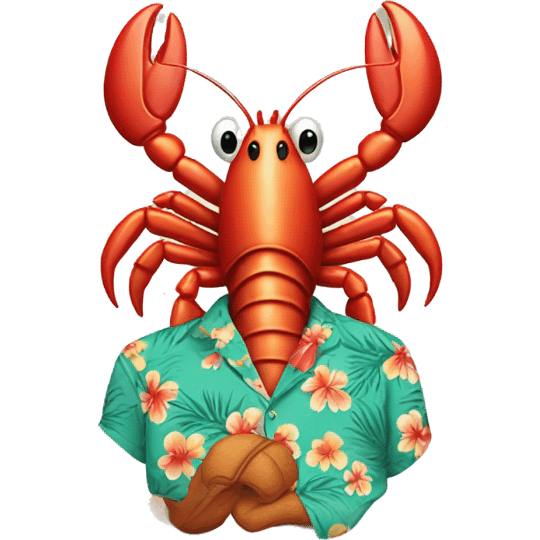 Lobster wearing Hawaiin shirt emoji