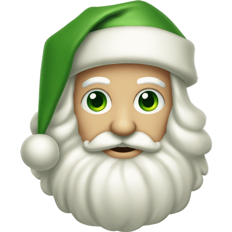 Vintage Caucasian Green Eye Santa  emoji