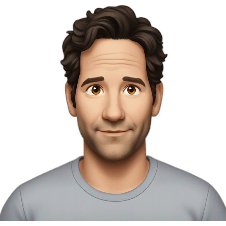 Paul Rudd wearing t-shirt emoji