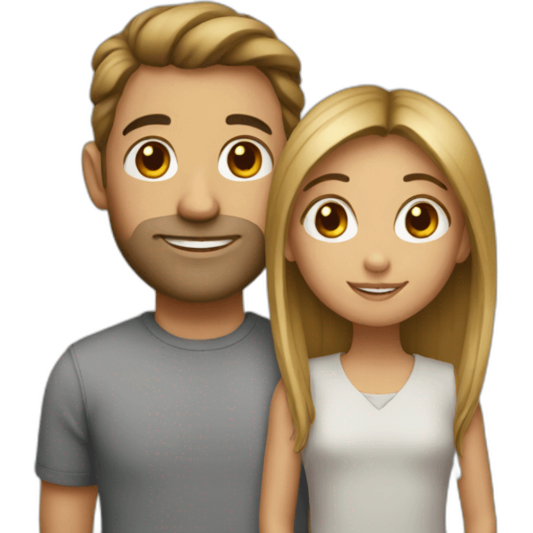 Girl with man emoji