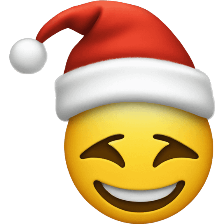 Smiley face with Christmas hat  emoji