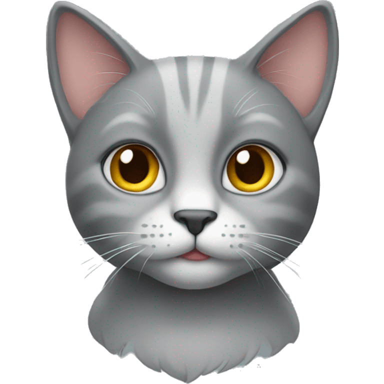 The cat is grey emoji