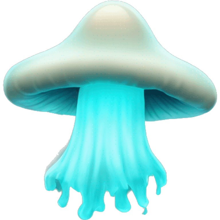 Ghost cyan glowing mushroom emoji