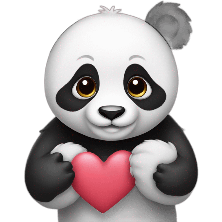 Panda with hearts emoji