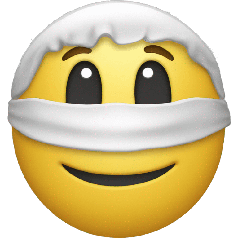 Con una máscara de felicidad emoji