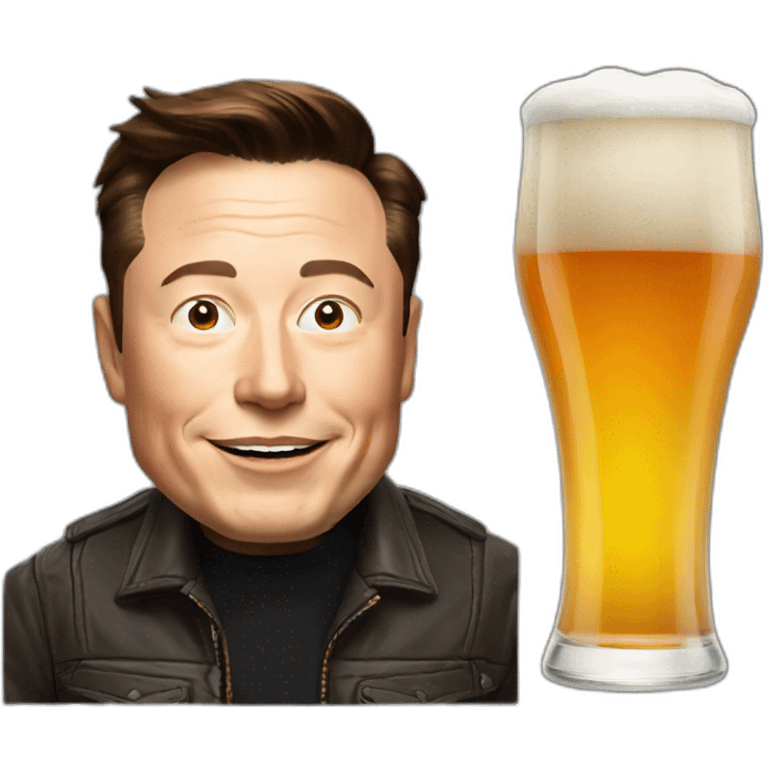 elon musk  beer emoji