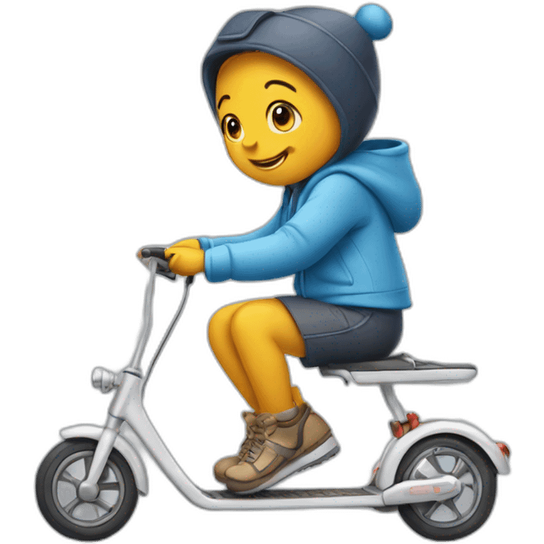 Winnie avec une trotinette emoji