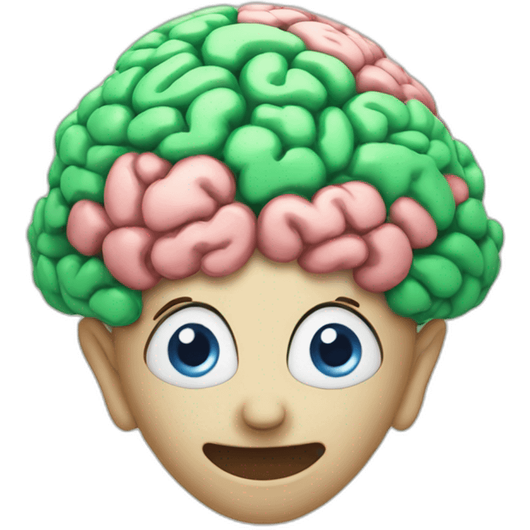 brain inside a  elf head emoji