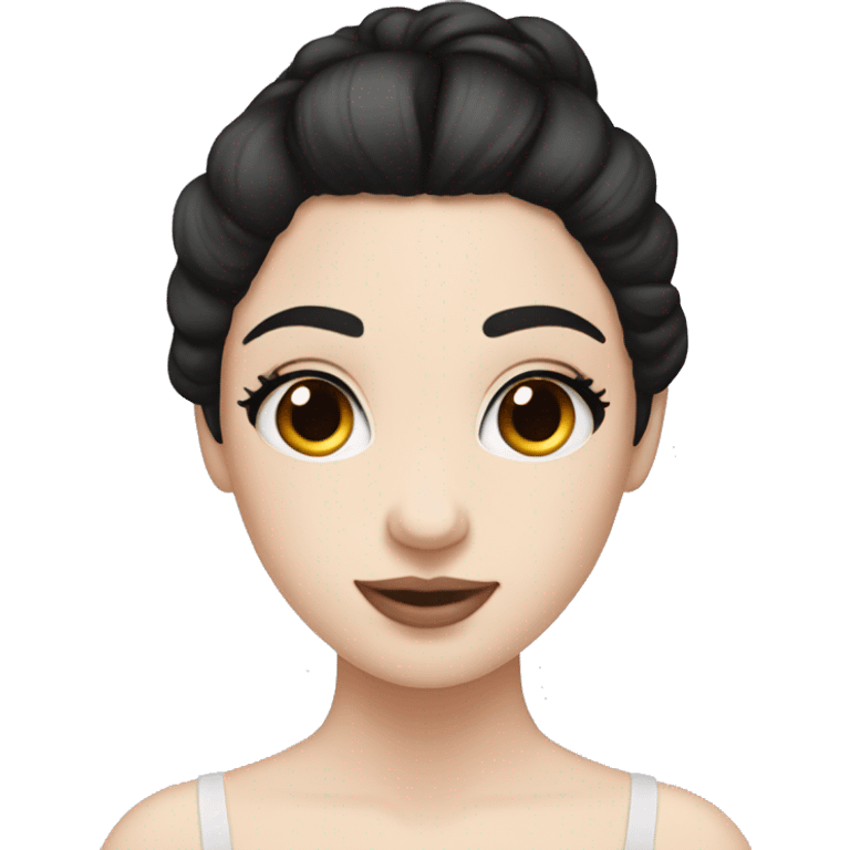 ballerina with pale skin and black hair emoji