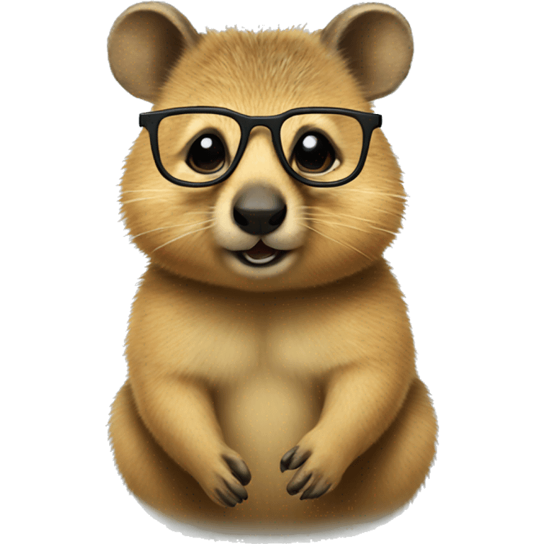 Quokka with glasses emoji