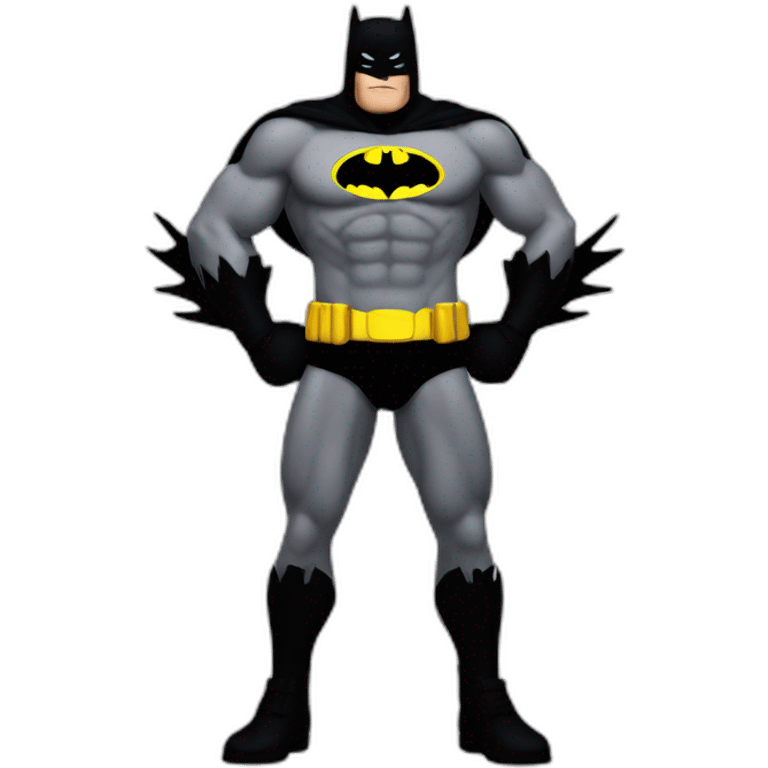 Batman with a physique emoji