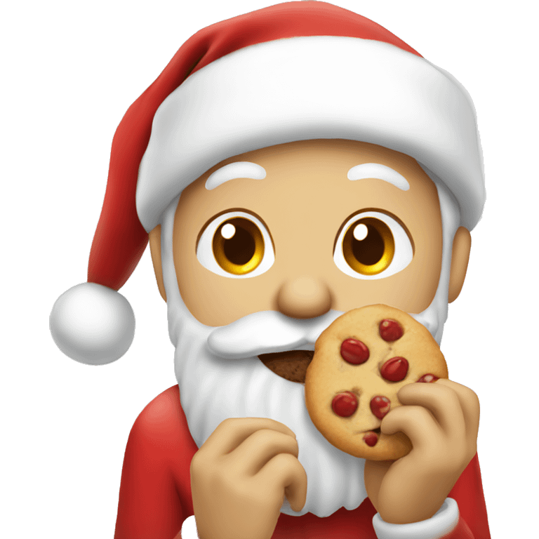 santa eating cookies emoji