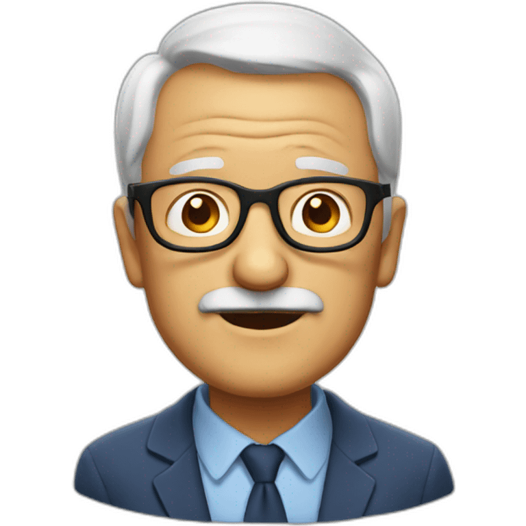 Bold old man with glasses emoji