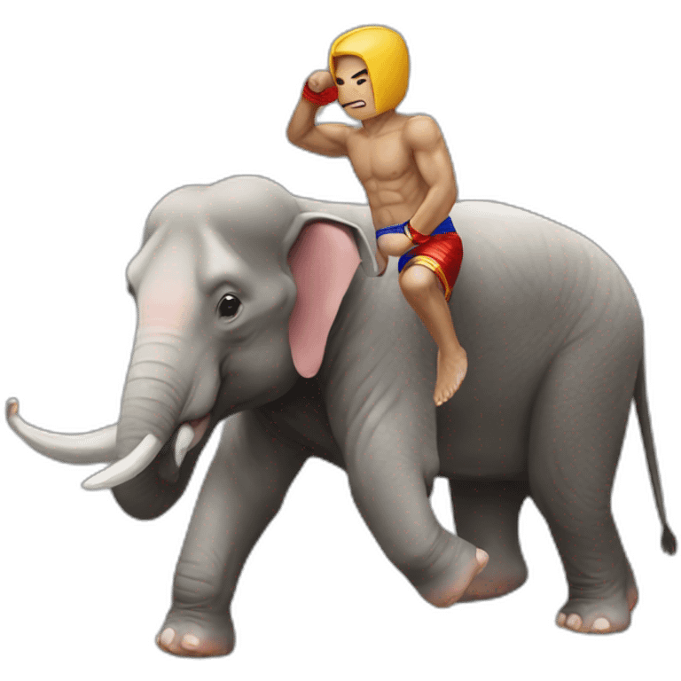 Asian Elephant muay thai  emoji