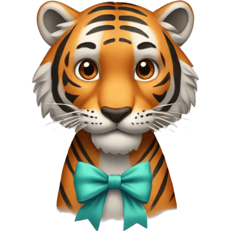 Tiger with a bow emoji