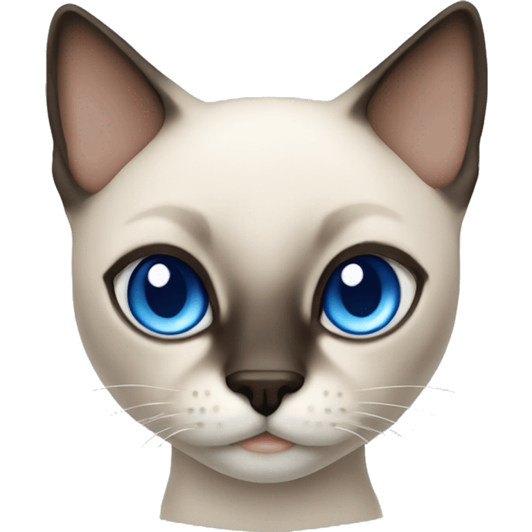 Siamese cat with blue eyes boy emoji