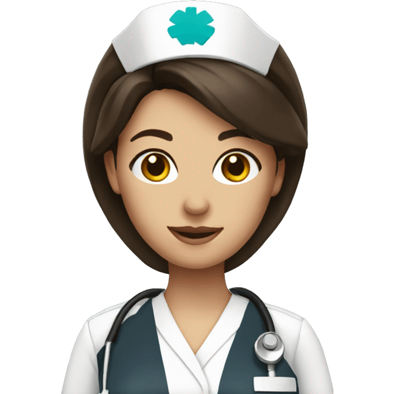 Brunette Nurse emoji