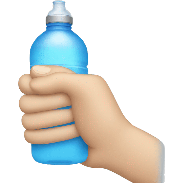 hand holding a water bottle emoji