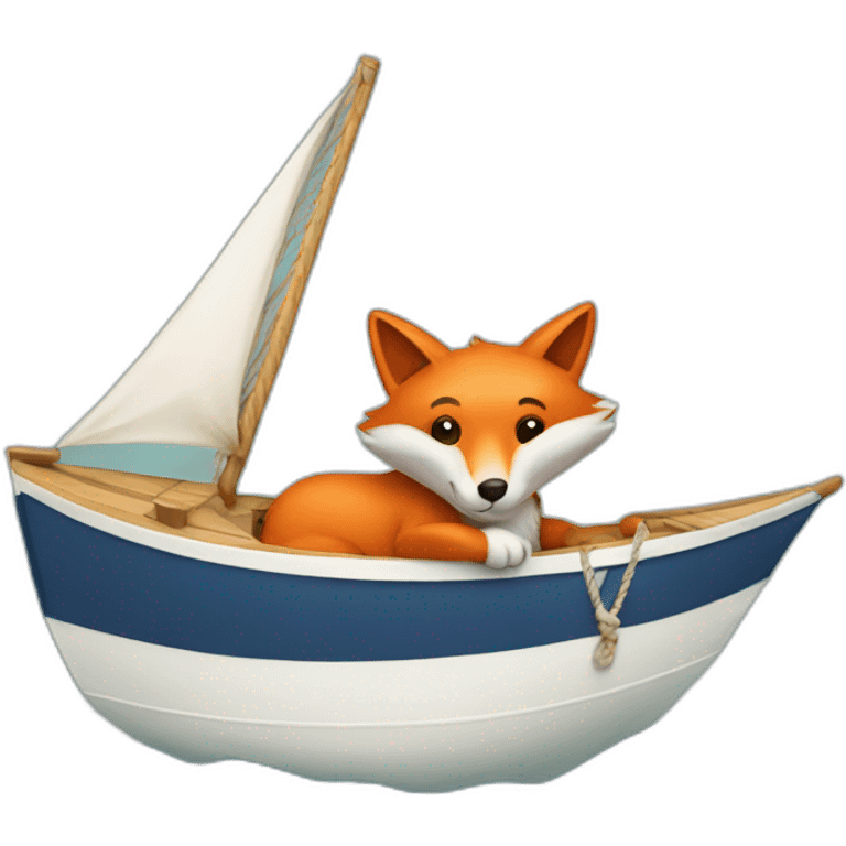 fox in sailboat emoji