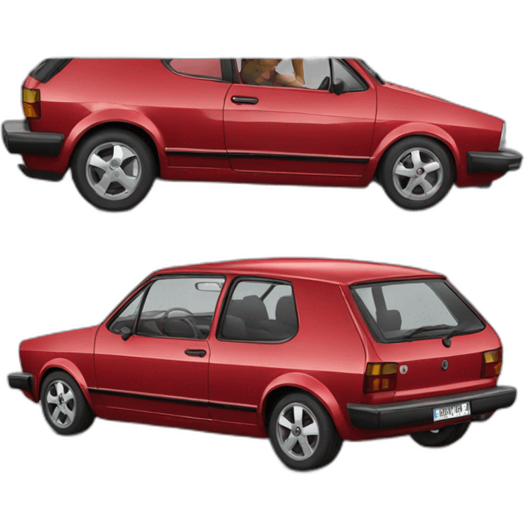 Red-Volkswagen-golf emoji