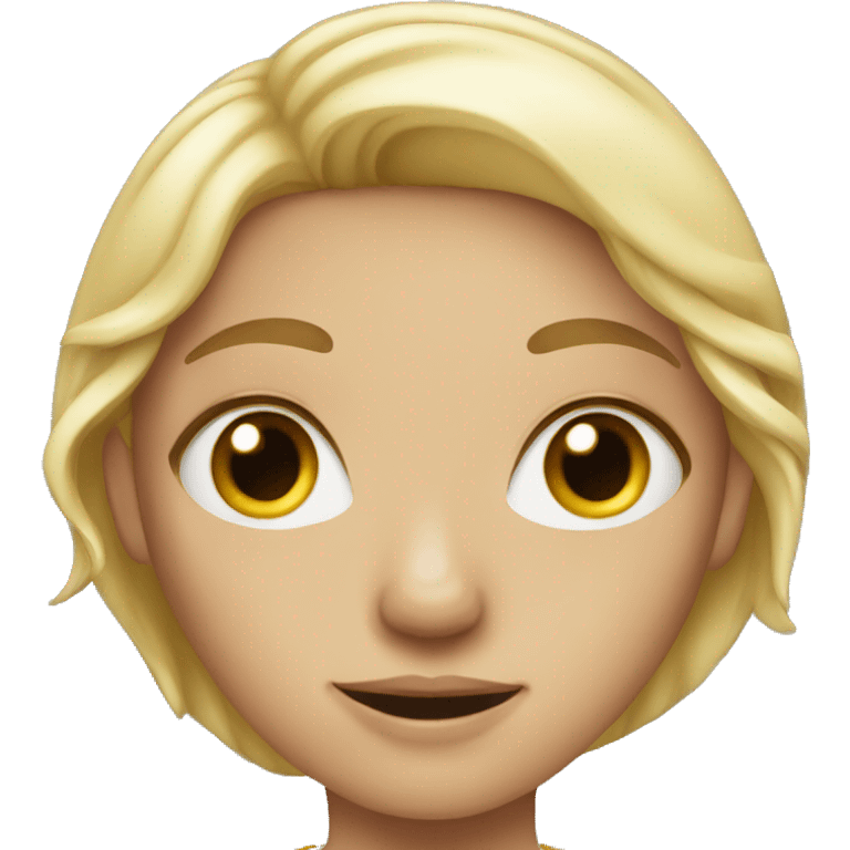 blonde girl with freckles  emoji