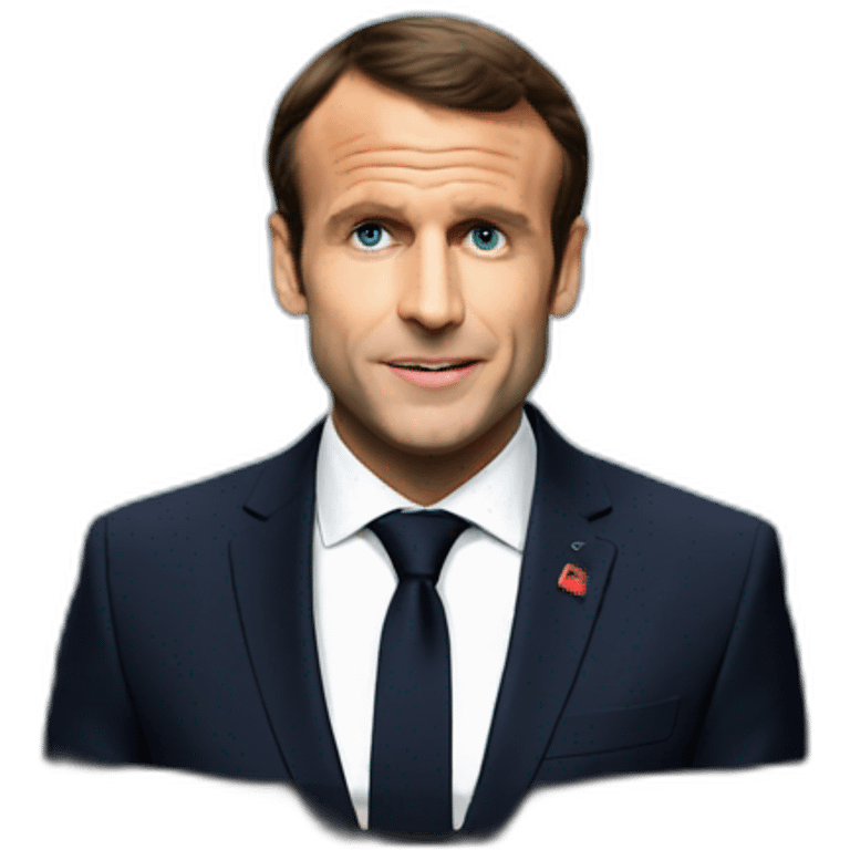 macron in the TV emoji