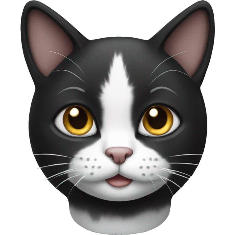 Black and white cat emoji