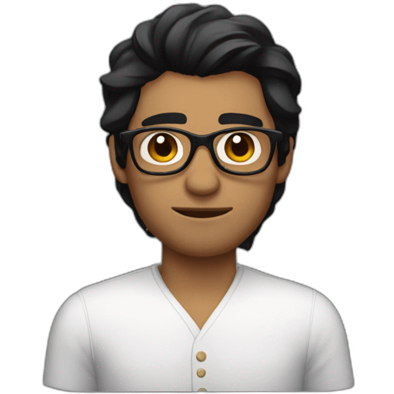 no way jose with slick black hair and glasses emoji