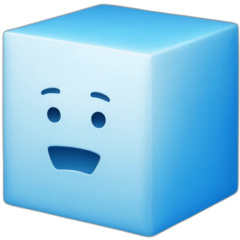 blue cube with a missing corner emoji