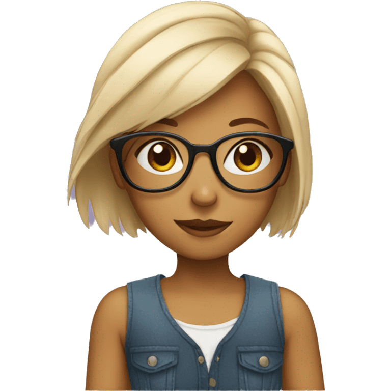 Girl with glasses  emoji