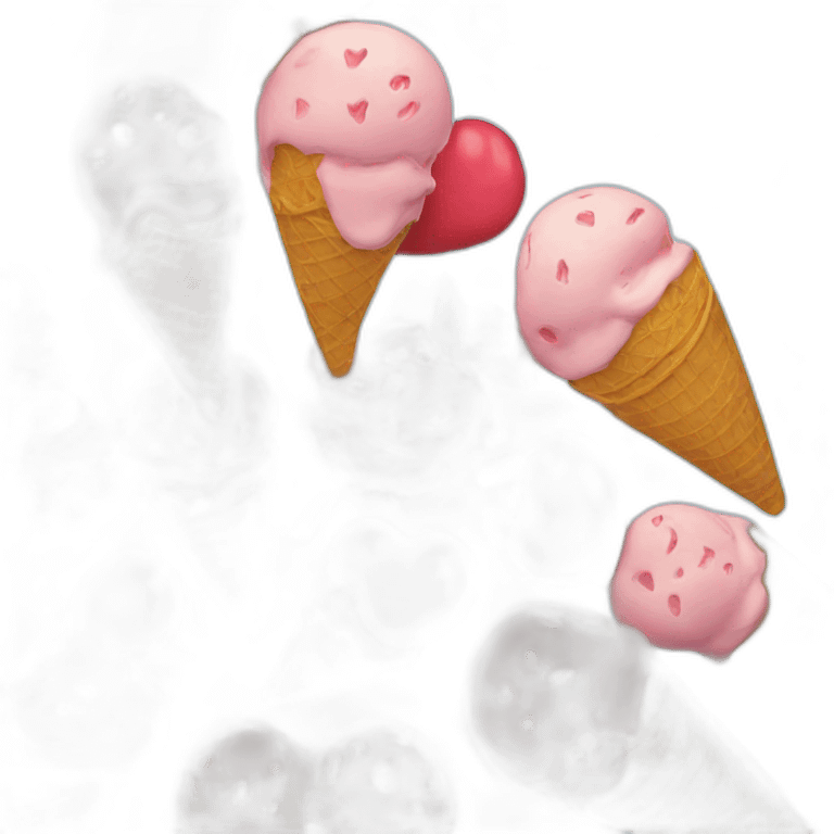 heart ice cream emoji