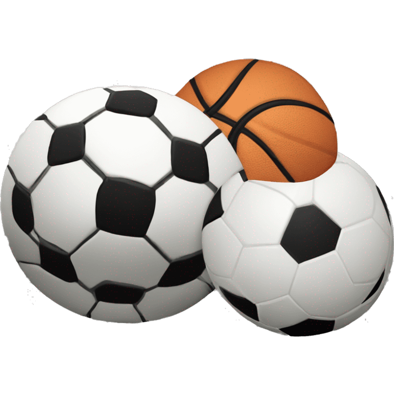 Soccer ball and basketball mixed  emoji