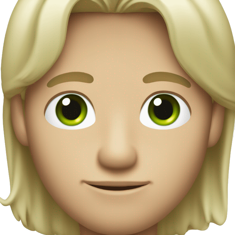 Dirty blond hair man with green eyes emoji