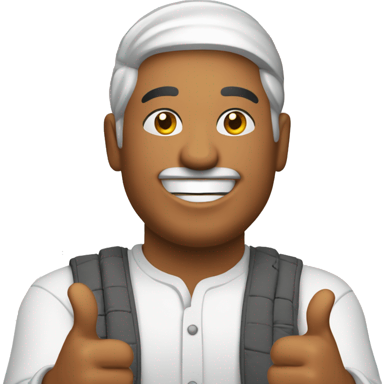 Smiling Indian man showing thumbs up  emoji