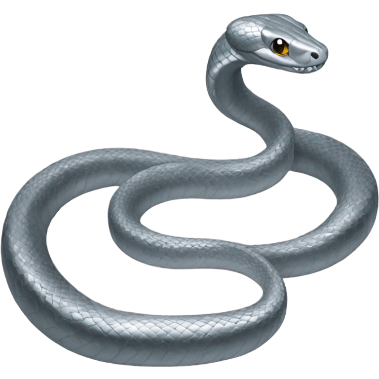 Silver snake  emoji