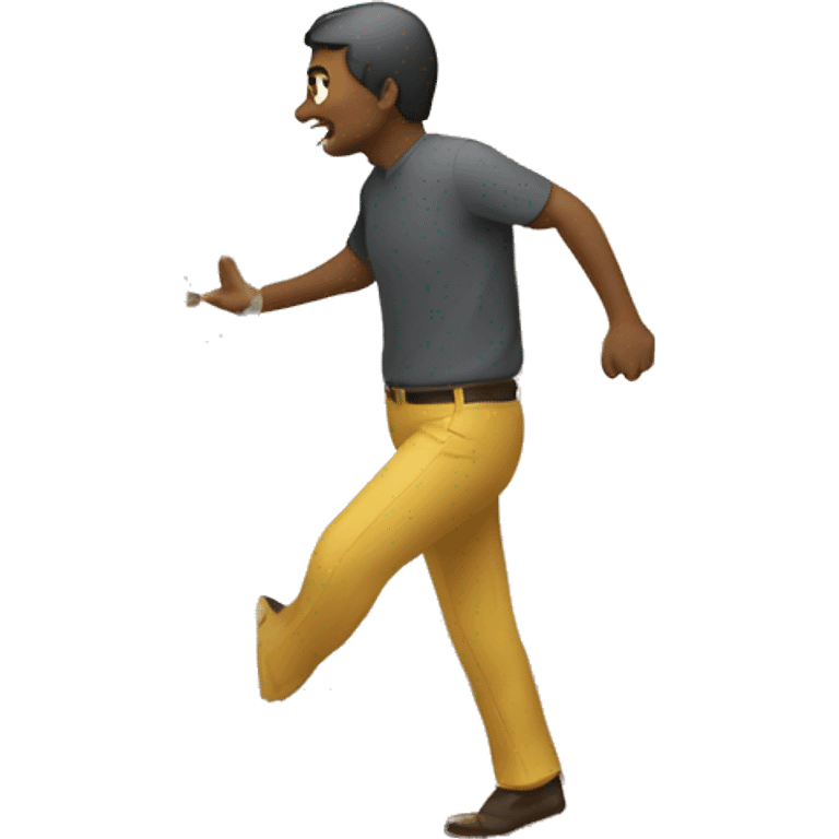 a person stepping through a house door, with the door slightly open as they enter emoji