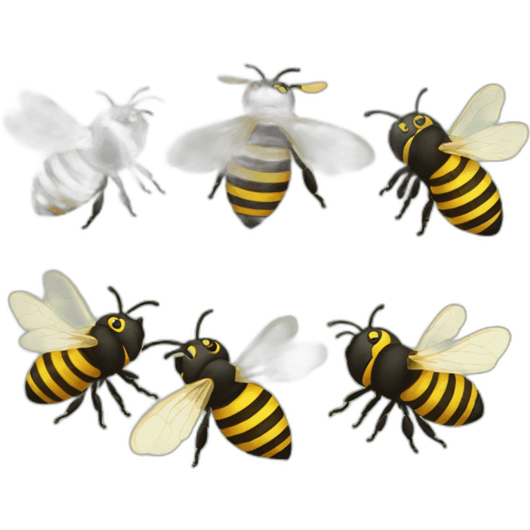 Bees flying  emoji