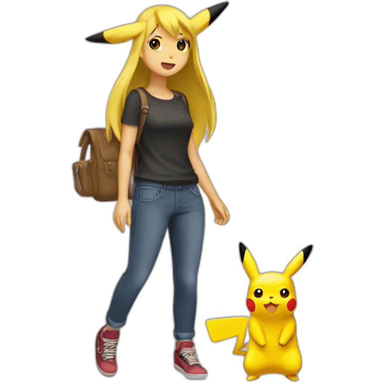 Pikachu in women emoji