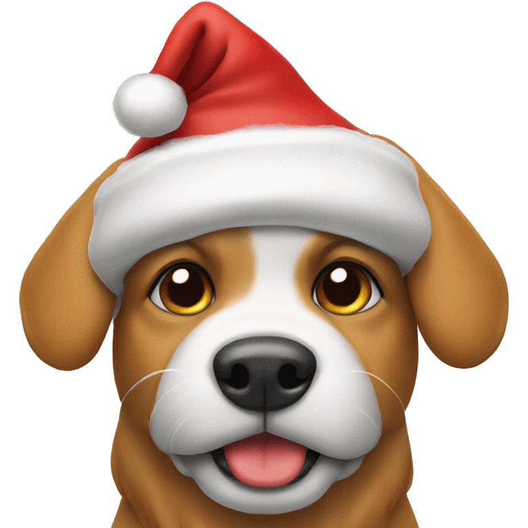 Dog wearing a Santa hat  emoji