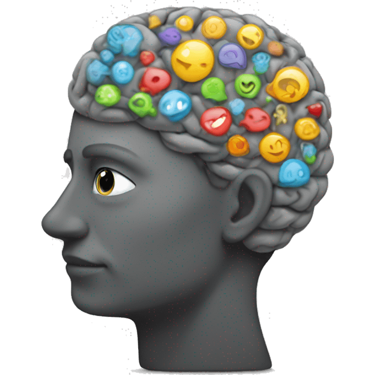 Much ideas in  brain emoji