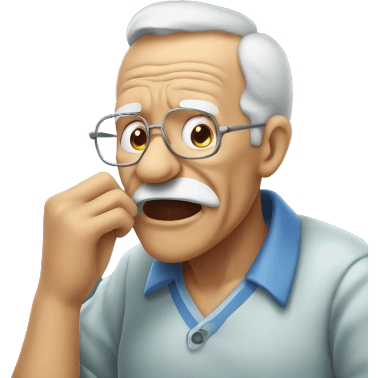 Coughing Grandpa emoji