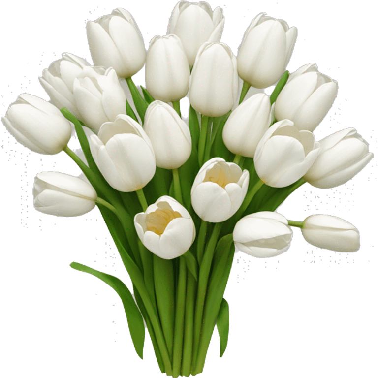 white tulip bouquet  emoji