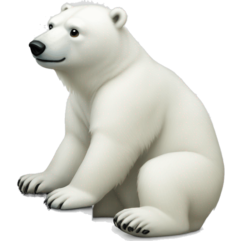 Polar Bear using Computer emoji