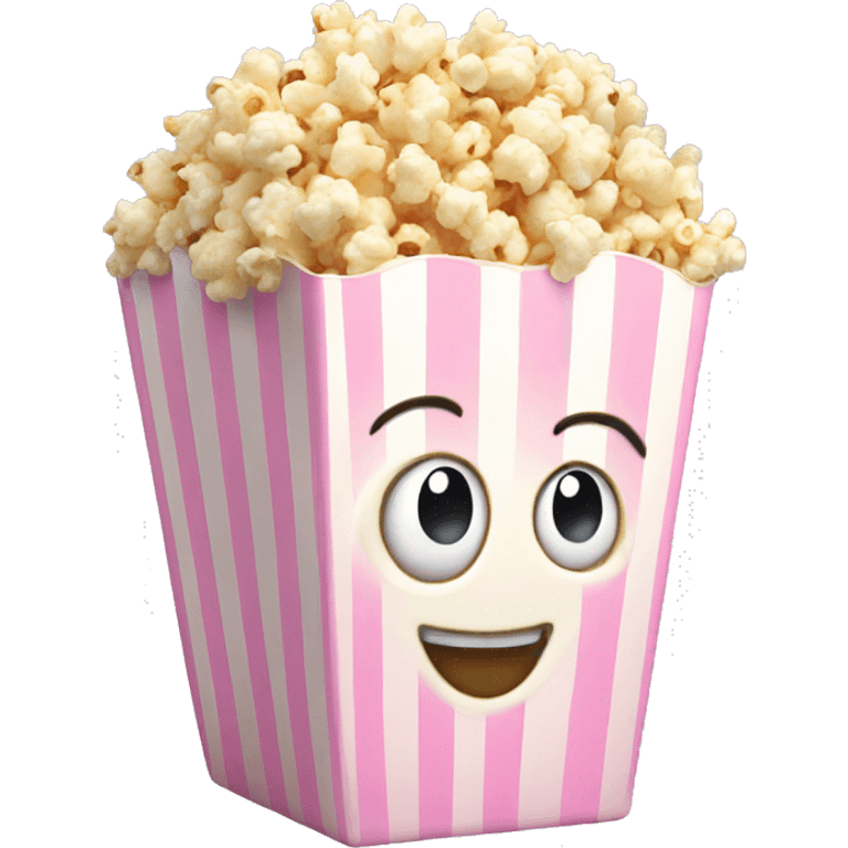 Popcorn in light pink package  emoji