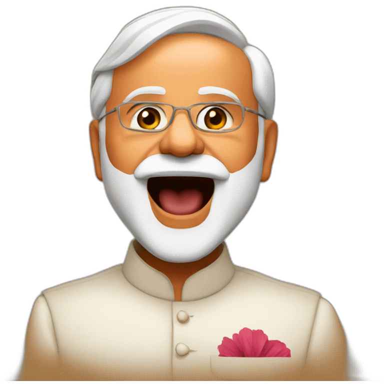 Narendra Modi singing emoji