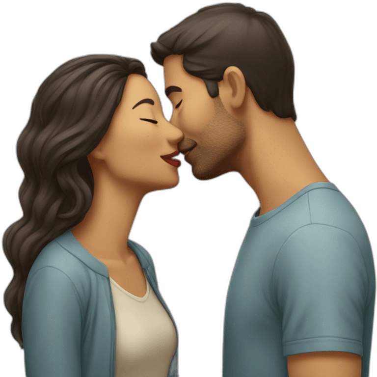 Man Kissing woman emoji