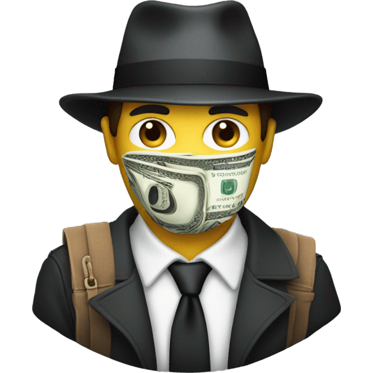 I want a robber without a mask wearing a robber hat and holding a bag of cash emoji