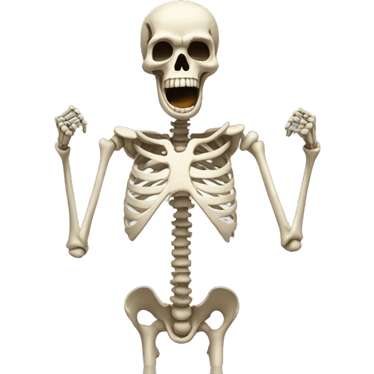 Shocked skeleton emoji